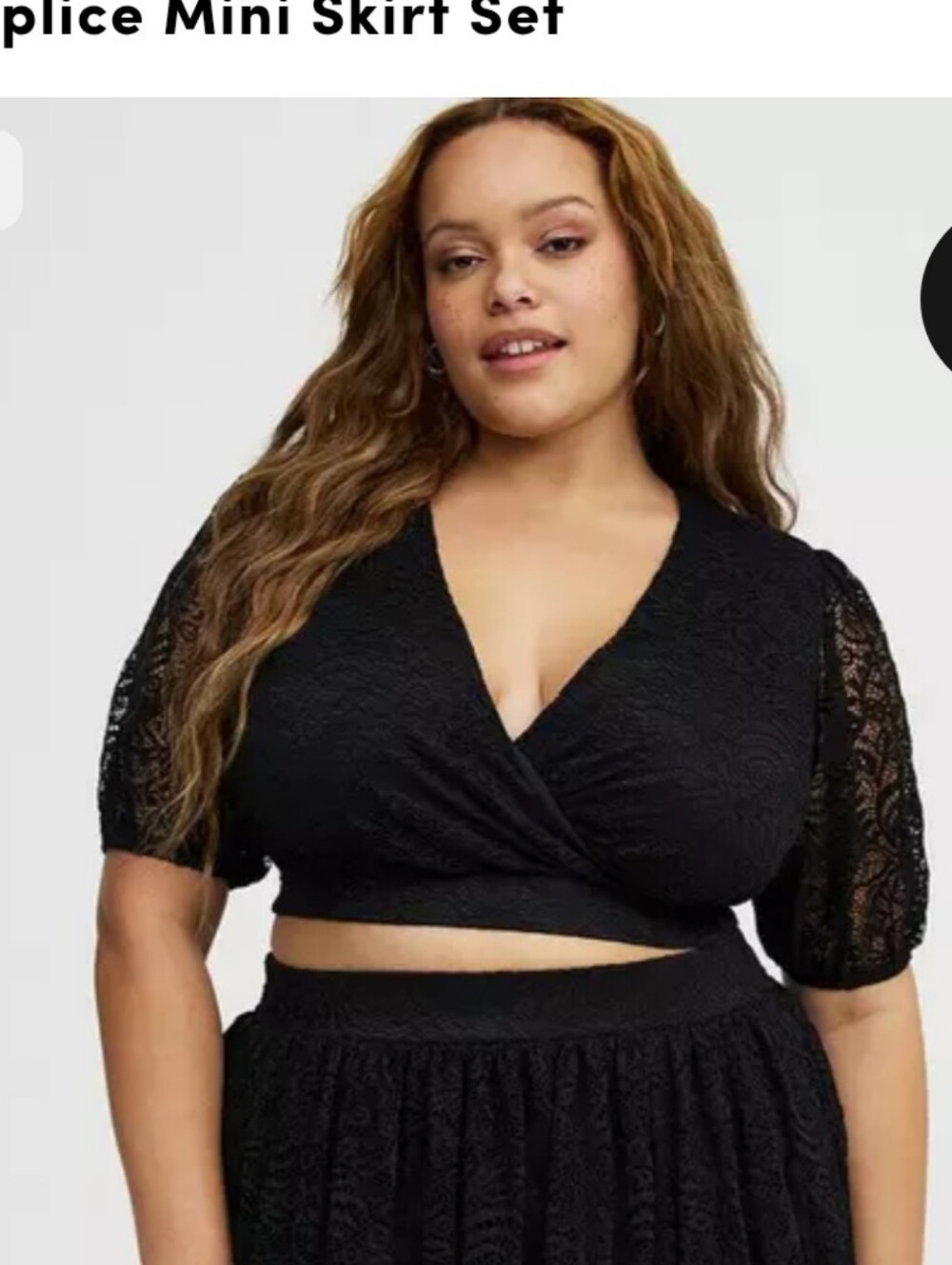 Lace V-Neck Crop Top Torrid